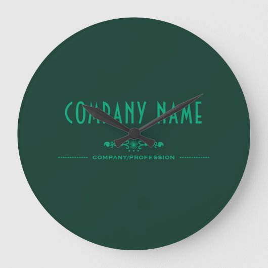 Decorative Business Name Large Clock Grote Klok (Voorkant)