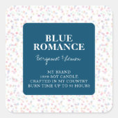 Decorative Candle Label Square Sticker (Voorkant)