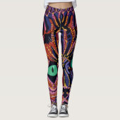 Decorative Cat by Louis Wain Leggings (Voorkant)