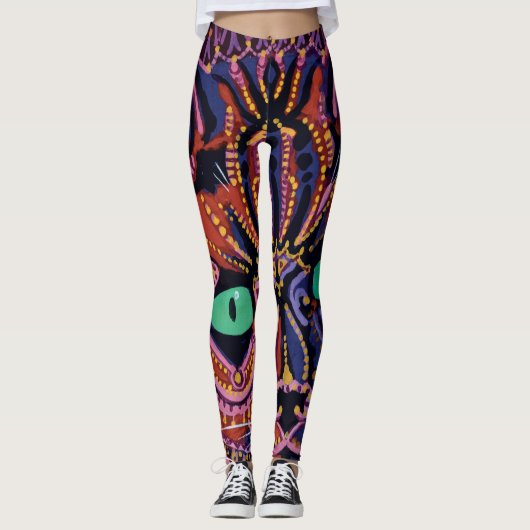 Decorative Cat by Louis Wain Leggings (Voorkant)