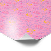 decorative childish pattern pink foto afdruk (Hoek)