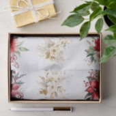 Decorative Christmas Florals For Shell Decoupage Tissuepapier (Geschenk)