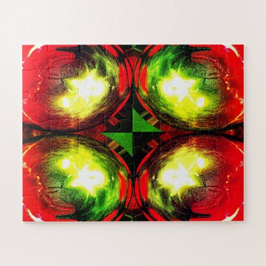 Decorative Christmas globes art Legpuzzel (Horizontaal)