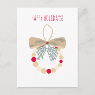 Decorative Christmas wreath with natural elements Feestdagenkaart