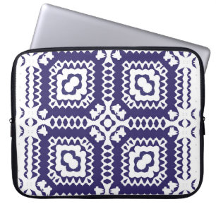 Decorative color ceramic azulejo tiles. Vintage Laptop Sleeve