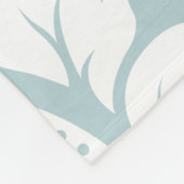 Decorative Damask Art I White on Duck Egg Blue Fleece Deken (Hoek)