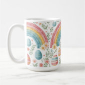 Decorative Easter Eggs Pastel Spring Rainbow Theme Koffiemok (Links)