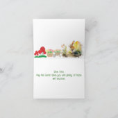 Decorative Eggs Easter Bunny Floral Butterfly Cute Feestdagen Kaart (Binnen)