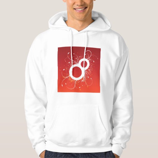 Decorative Eight Mens Hoodie (Voorkant)