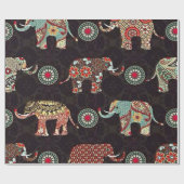 Decorative Elephant Pattern Wrapping Paper Cadeaupapier (Vlak)