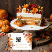 Decorative Fall Foliage & Flowers Photo Wedding Save The Date