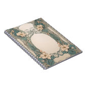Decorative Floral Art Nouveau Design Notitieboek (Rechterzijde)