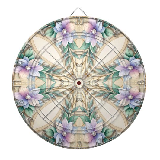 Decorative Floral Dartboard Dartbord (Voorkant)