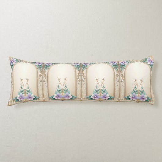 Decorative Floral Frame Body Pillow Lichaamskussen (Voorkant)