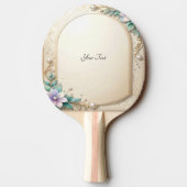 Decorative Floral Frame Ping Pong Paddle Tafeltennisbatje (Achterkant)