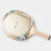 Decorative Floral Frame Ping Pong Paddle Tafeltennisbatje (Zijkant)