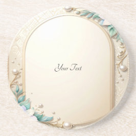Decorative Floral Frame Sandstone Coaster Zandsteen Onderzetter
