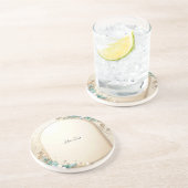 Decorative Floral Frame Sandstone Coaster Zandsteen Onderzetter (Zijkant)