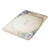Decorative Floral Frame with Pearls Bath Mat (Gekanteld)