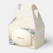 Decorative Floral Frame with Pearls Favor Box Bedankdoosjes (Achterkant)