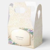 Decorative Floral Frame with Pearls Favor Box Bedankdoosjes (Geopend)