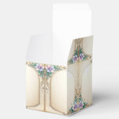 Decorative Floral Frame with Pearls Favor Box Bedankdoosjes (Geopend)