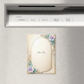 Decorative Floral Frame with Pearls Magnet (Insitu (Vaatwasser))