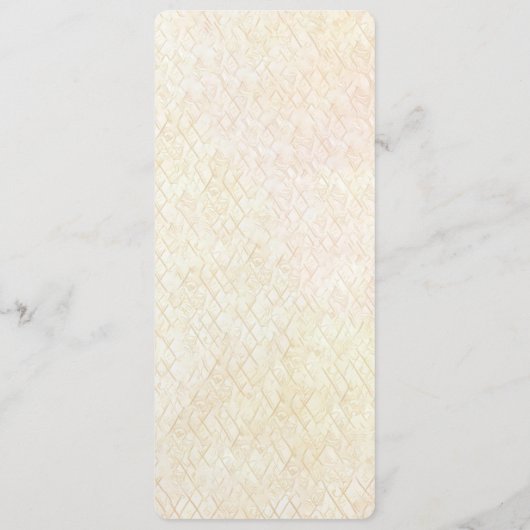 Decorative Floral Frame with Pearls Menu (Achterkant)