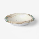 Decorative Floral Frame with Pearls Papieren Kommen (Gebogen)