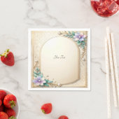 Decorative Floral Frame with Pearls Servet (Insitu)