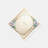 Decorative Floral Frame with Pearls Servet (Hoek)