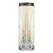 Decorative Floral Frame with Pearls Thermosbeker (Achterkant)