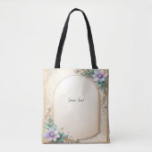 Decorative Floral Frame with Pearls Tote Bag (Voorkant)