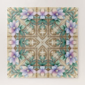 Decorative Floral Jigsaw Puzzle Legpuzzel (Horizontaal)