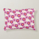 Decorative Floral pattern Pink Purple Astra Modern Accent Kussen<br><div class="desc">Pretty fantasy flowers pattern.</div>