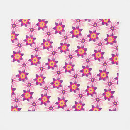 Decorative Floral pattern Pink Purple Astra Modern Fleece Deken
