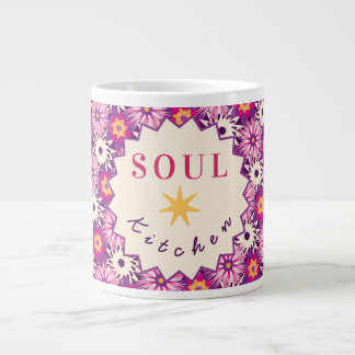 Decorative Floral pattern Pink Purple Astra Modern Grote Koffiekop