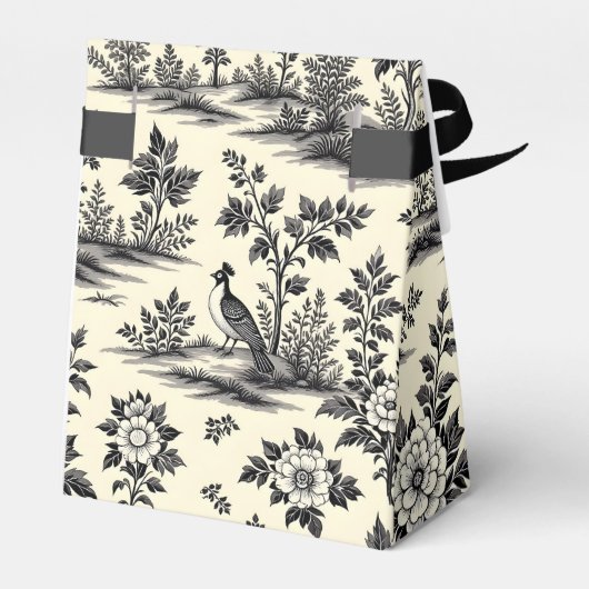 Decorative French toile pattern Bedankdoosjes (Achterkant)