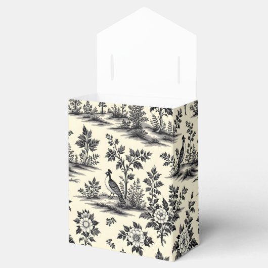 Decorative French toile pattern Bedankdoosjes (Geopend)