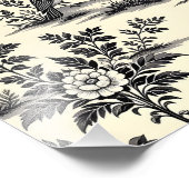 Decorative French toile pattern Foto Afdruk (Hoek)