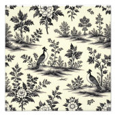 Decorative French toile pattern Foto Afdruk (Voorkant)