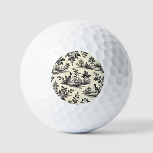 Decorative French toile pattern Golfballen (Voorkant)