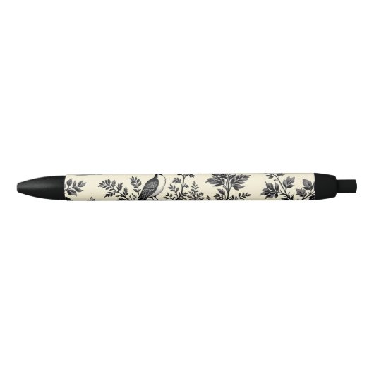 Decorative French toile pattern Zwarte Inkt Pen (Voorkant)
