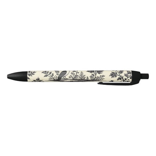 Decorative French toile pattern Zwarte Inkt Pen (Bodem)