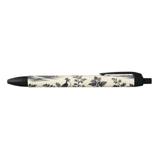 Decorative French toile pattern Zwarte Inkt Pen (Bovenkant)