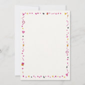 Decorative Galentines Invitation Oval Frame Kaart (Achterkant)