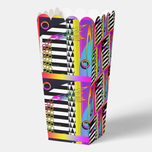 Decorative Geo Patterns Popcorn Bedankdoosjes (Voorkant)