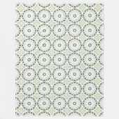 Decorative geometric floral patterned  fleece deken (Voorkant)