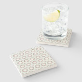 decorative  geometric pattern stone coaster  stenen onderzetter (Zijkant)