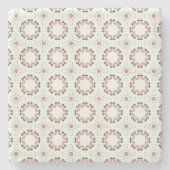 decorative  geometric pattern stone coaster  stenen onderzetter (Voorkant)